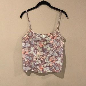 American apparel chiffon floral tank